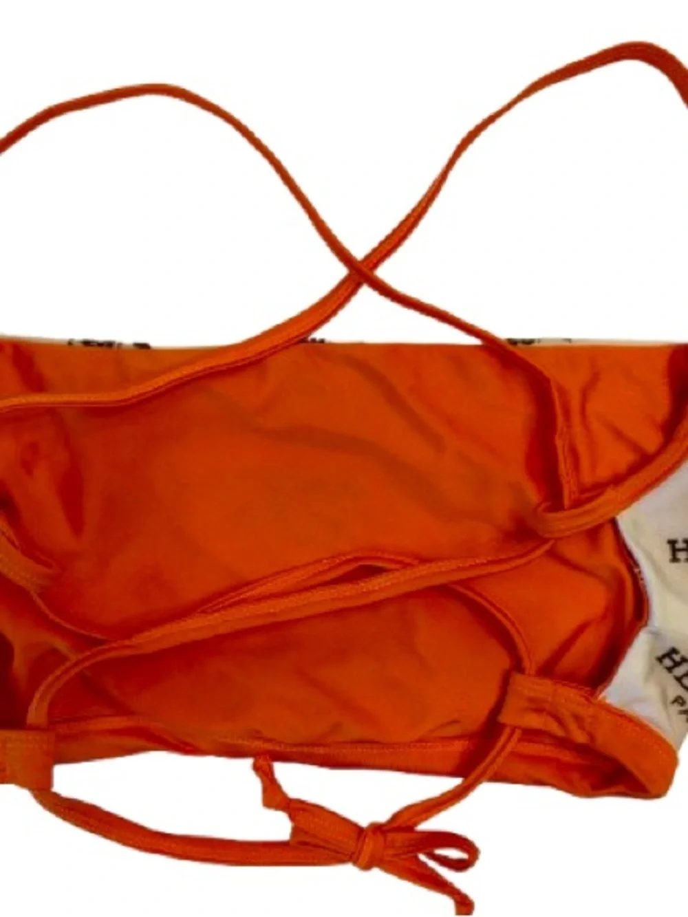 Custom Hermès Inspired Orange & White Bikini Set | Boutique | Size XL runs small